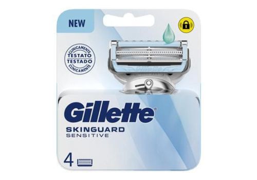 Gillette Skinguard Sensitive 4 testine di ricambio con Aloe