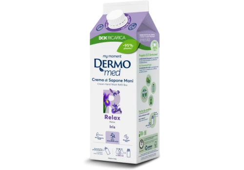 Dermomed Crema di Sapone Relax Iris Box Ricarica 900ml