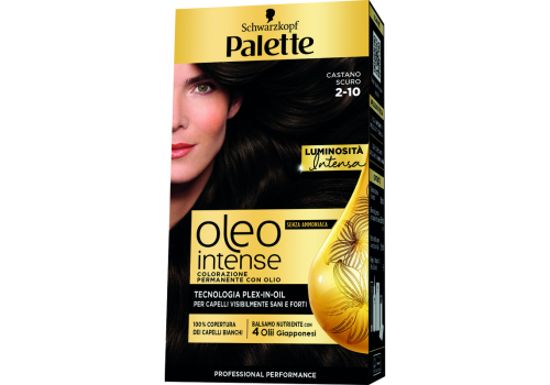 Palette Oleo Intense Colorazione Permanente con Olio Senza Ammoniaca 2.10 Castano Scuro