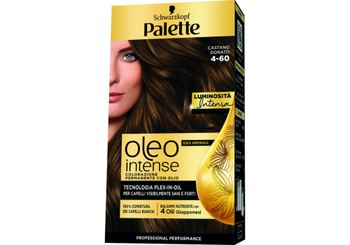 Palette Oleo Intense Colorazione Permanente con Olio Senza Ammoniaca 4.60 Castano Dorato