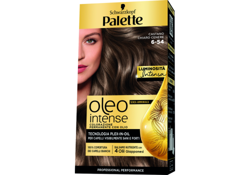 Palette Oleo Intense Colorazione Permanente con Olio Senza Ammoniaca 6.54 Castano Chiaro Cenere