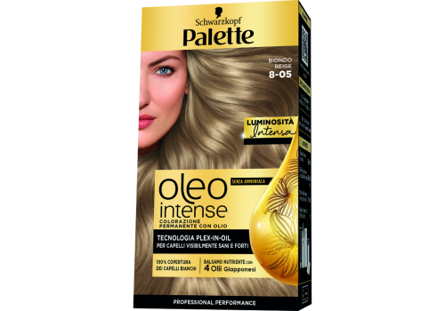 Palette Oleo Intense Colorazione Permanente con Olio Senza Ammoniaca 8.05 Biondo Beige