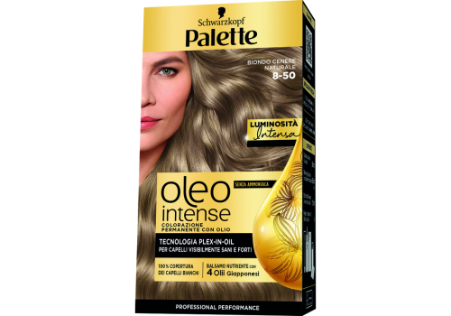 Palette Oleo Intense Colorazione Permanente con Olio Senza Ammoniaca 8.50 Biondo Cenere Naturale