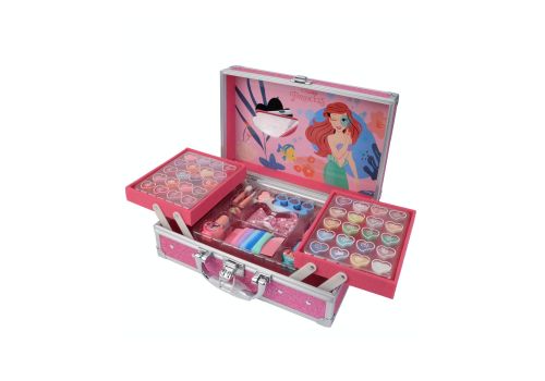 Lip Smacker Disney Princess Ariel Valigia Make-Up 20 lucidalabbra + 20 ombretti in crema + 2 smalti + 2 balsami labbra + accessori e applicatori