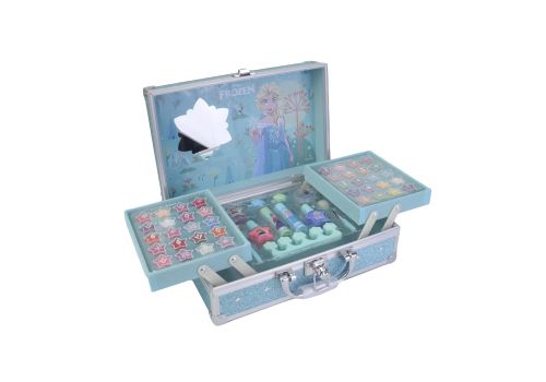 Lip Smacker Disney Frozen Valigia Make-Up con 20 lucidalabbra + 20 ombretti in crema + 2 smalti + 2 balsami labbra + accessori e applicatori