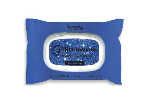 Salviette Glitter Mania Blue Moon Rinfrescanti 15pz