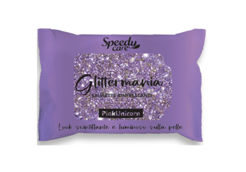 Salviette Glitter Mania Pink Unicorn Rinfrescanti 10pz