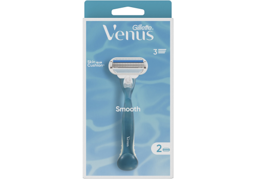 Gillette Venus Rasoio Smooth a 3 Lame + 2 Testine di ricambio