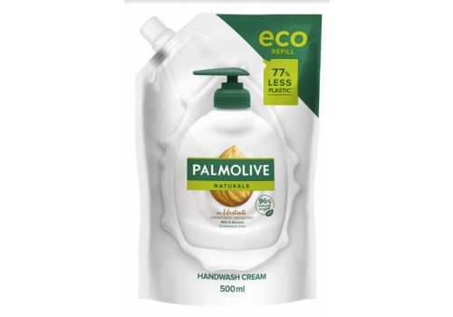 Palmolive Naturals Sapone Liquido Mani Idratante Latte e Mandorla Eco Refill 500ml