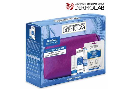 Dermolab Beauty Box Anti-Età Occhi con Beauty Case Viola