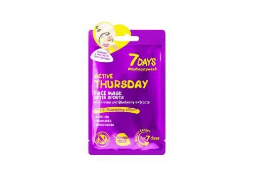 7Days Maschera Viso in Tessuto Active Thursday Day 4 Nourishing Effect 1 pezzo