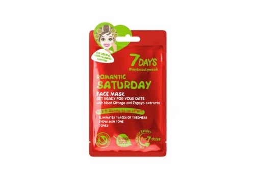 7Days Maschera Viso in Tessuto Romantic Saturday Day 6 Ready-To-Go Effect 1 pezzo