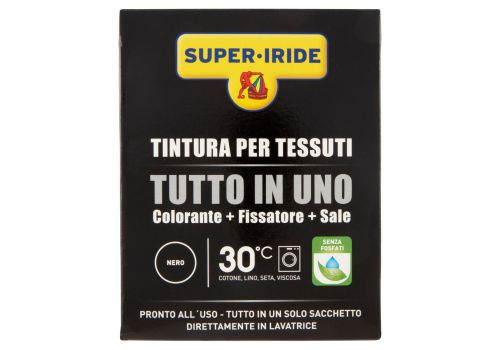 Super-Iride tintura per tessuti tutto in uno colorante fissatore sale colore nero 350 grammi