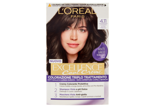 L'Oréal Paris Excellence Cool Creme 4.11 castano ultra freddo tinta capelli 