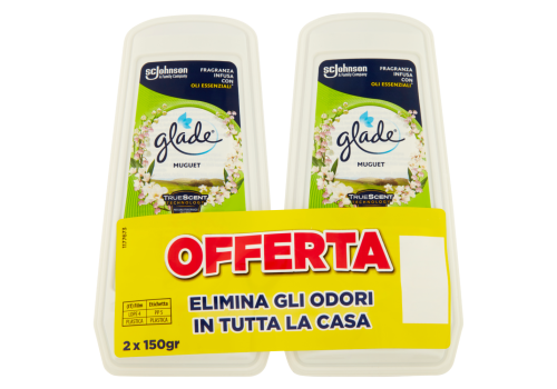 Glade profumatore elimina odori al mughetto 2 x 150 grammi