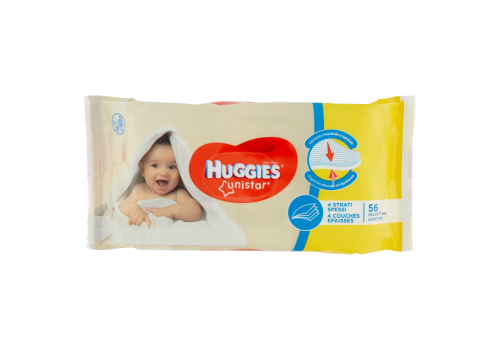 Huggies Unistar salviettine detergenti umidificate 56 pezzi