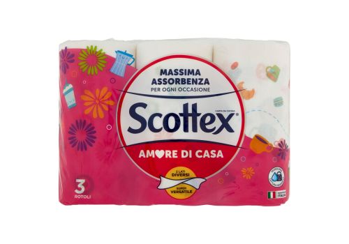 Scottex Amore di Casa rotolo di carta da cucina 3 pezzi