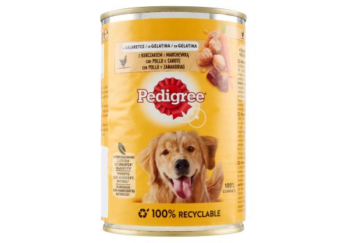 Pedigree bocconcini con pollo e carote in gelatina per cane 400 grammi