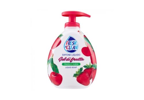 Fresh&Clean Gel di Frutta Sapone Liquido per le mani Fragola Ciliegia 300ml