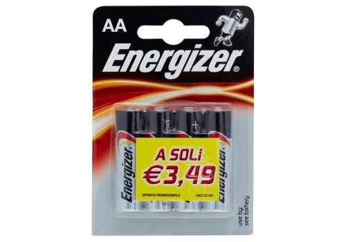 Energizer AA pile stilo alkaline 4 pezzi