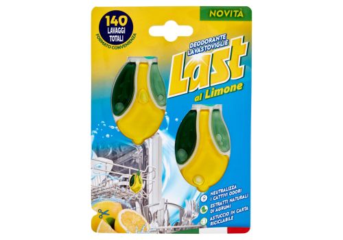 Last deodorante lavastoviglie al limone 140 lavaggi totali 2 x 6ml