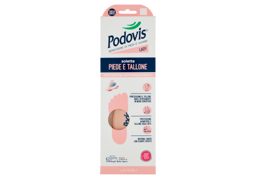 Podovis Lady solette piede e tallone taglia unica protezione antisfregamento 1 paio