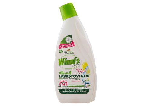 Winni's Naturel gel lavastoviglie lemon detersivo liquido per i piatti 600ml