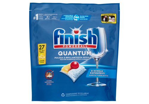 Finish Powerball Quantum lavastoviglie detersivo per i piatti limone 27 tabs 280,8 grammi