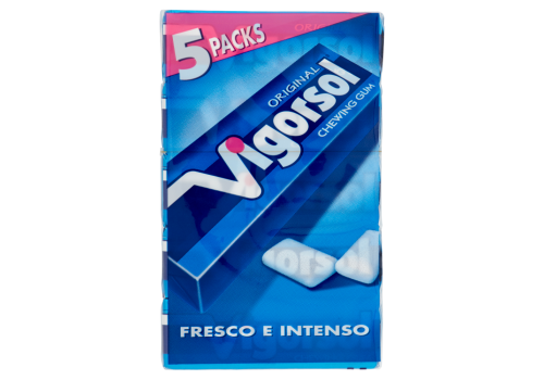 Vigorsol Original chewing gum 5 packs x 75 grammi