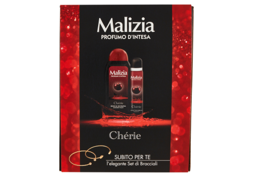 Malizia Chérie doccia schiuma 300ml + seduction parfum deodorant 100ml