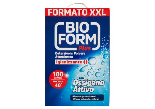 Bioform Plus detersivo lavatrice in polvere atomizzata igienizzante 100 lavaggi 5,500kg