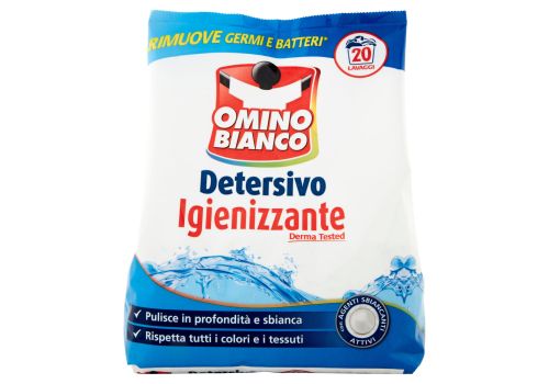 Omino Bianco detersivo lavatrice in polvere ad azione igienizzante 20 lavaggi 1,100kg