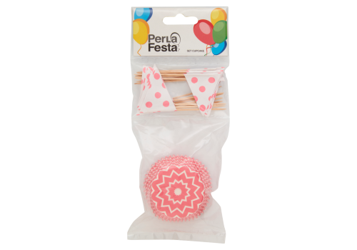 PerLa Festa set cupcake rosa