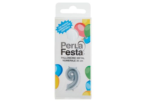 PerLa Festa 9 palloncino metal numerale 35cm