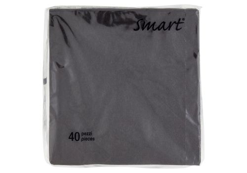 Smart tovaglioli 2 veli nero 25 x 25cm 40 pezzi