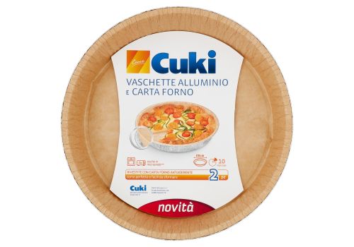 Cuki Cuoce vaschette alluminio e carta forno 28cm 8 porzioni 2 pezzi