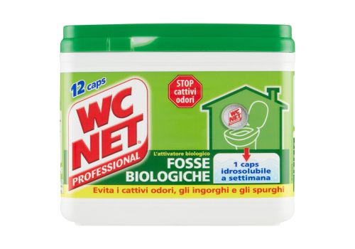 WC Net Professional Fosse Biologiche stop cattivi odori e ingorghi 12 caps idrosolubili 216 grammi