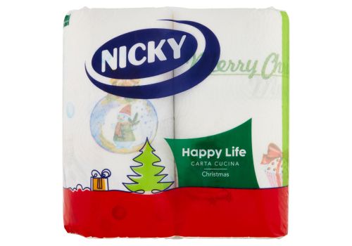 Nicky Happy Life rotolo di carta cucina christmas 2 pezzi