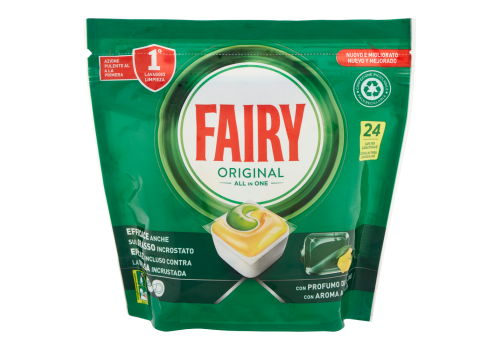 Fairy Original lavastoviglie detersivo per piatti limone 24 capsule 324 grammi