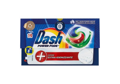 Dash Power Pods lavatrice azione extra-igienizzante 19 capsule 488,3 grammi