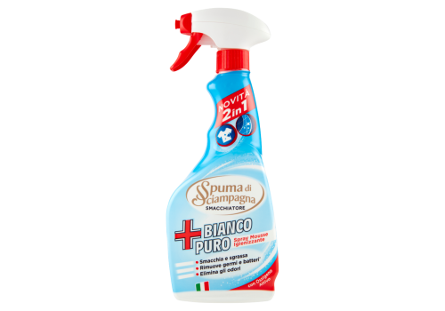 Spuma di Sciampagna smacchiatore bianco puro igienizzante spray mousse 500ml