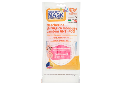 Comfort Mask Protection Kids mascherina chirurgica monouso bambini anti-fog 10 pezzi