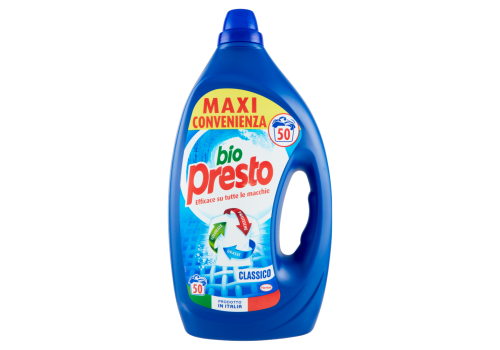 Bio Presto Classico detersivo lavatrice liquido 50 lavaggi 2,5 litri