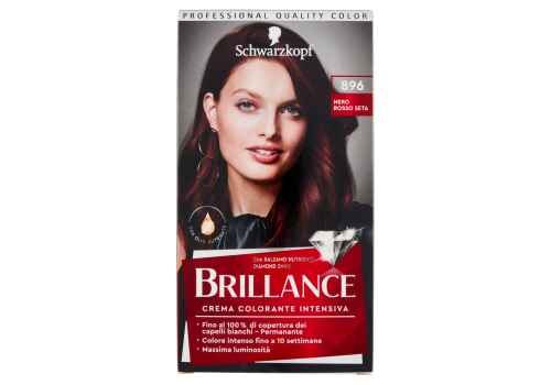 Brillance 896 nero rosso seta crema colorante intensiva con olio nutriente