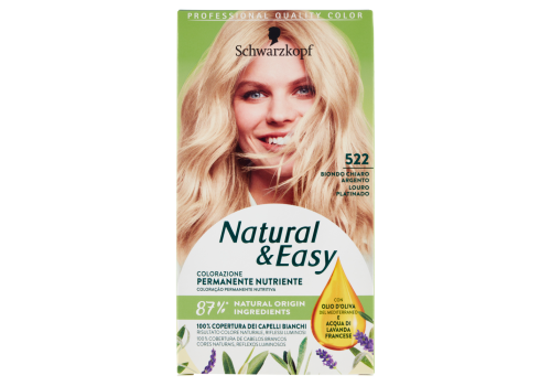 Schwarzkopf Natural&Easy 522 biondo chiaro argento colorazione permanente nutriente