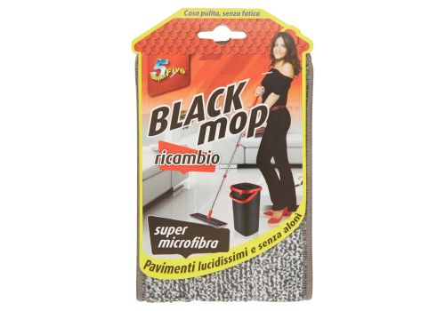 Super5 Black Mop sistema lavapavimenti panno di ricambio super microfibra 