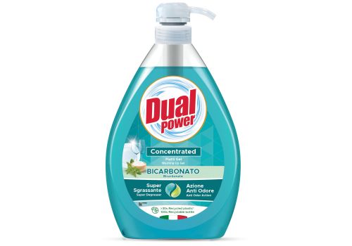 Dual Power detersivo concentrato per i piatti bicarbonato e salvia super sgrassante anti odore1 litro