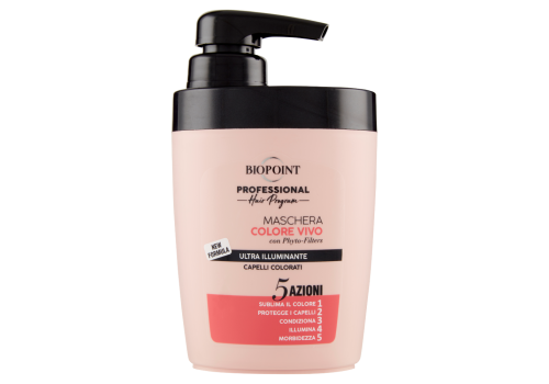 Biopoint Professional Hair Program maschera colore vivo ultra illuminante per capelli colorati 300ml