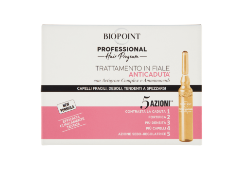 Biopoint Professional Hair Program trattamento in fiale anticaduta per capelli fragili deboli tendenti a spezzarsi 10 x 7ml