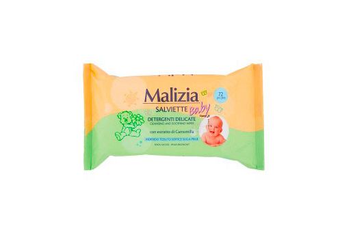 Malizia Salviette Baby Detergenti Delicate 72 salviette